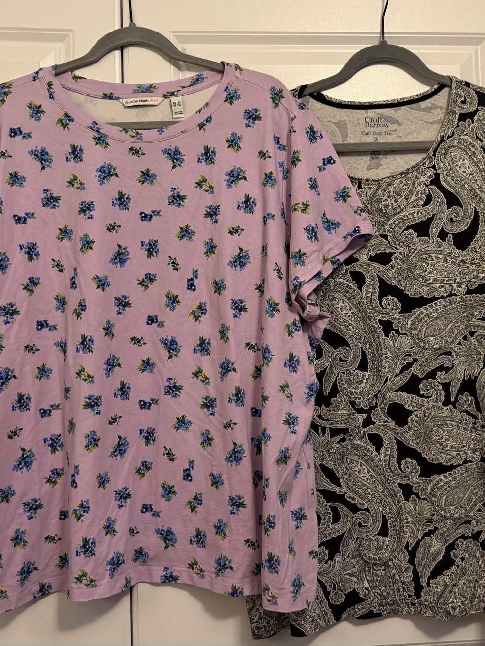 Isaac Mizrahi Lilac Short Sleeve Tee and Croft & Barrow Top